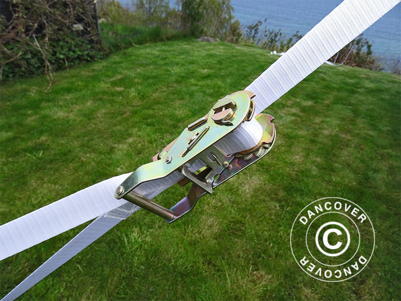 Sangles à cliquet, Blanc, 4 unités