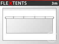 Seitenwand mit Panoramafenster für FleXtents, 3m, Weiß