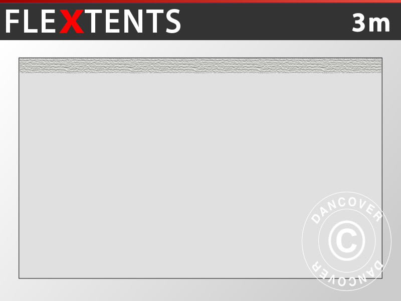 Standard-Seitenwand für FleXtents, 3m, Silber