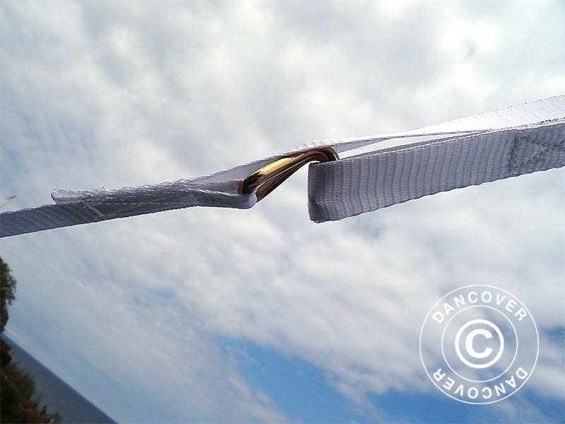 Pacco Sicurezza 4 (aste da terra 100cm & cinghie a cricchetto), Bianco