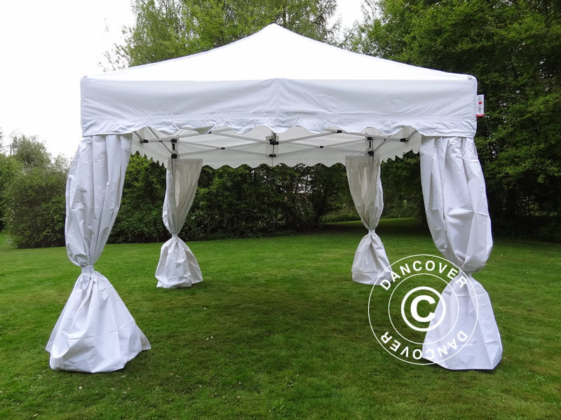 Rideaux pour FleXtents, Blanc, 2 pcs.
