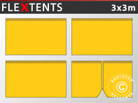 Seitenwand-Set für das Faltzelt FleXtents 3x3m, Gelb