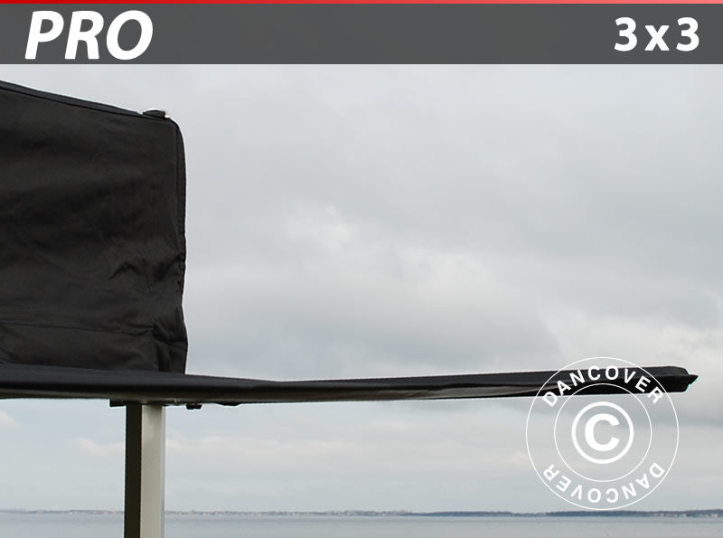 FleXtents PRO 3m Überhang, Schwarz mit Konnektoren