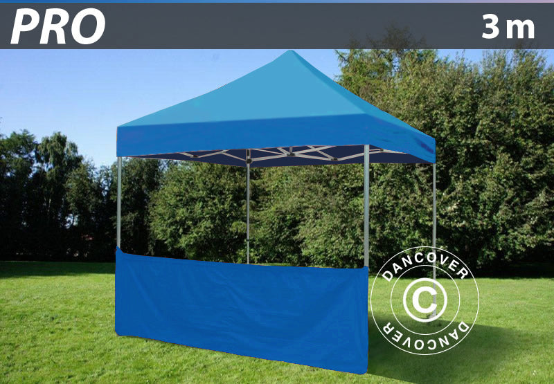 Halbe Seitenwand für FleXtents PRO, 3m, Blau