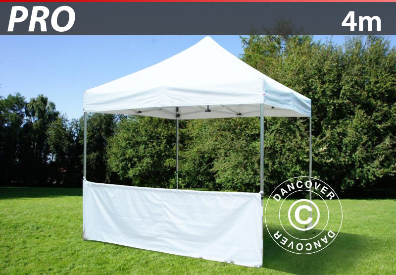 Mezza parete laterale per FleXtents PRO, 4m, Bianco