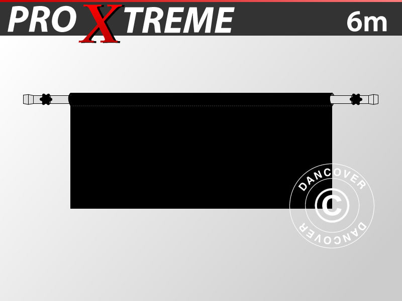 Mezza parete laterale per FleXtents PRO Xtreme, 6m, Nero