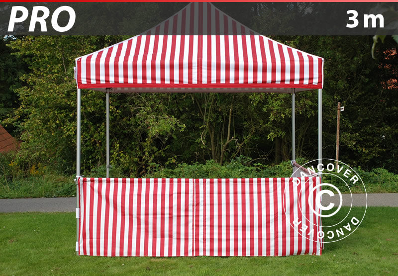 Mezza parete laterale per FleXtents PRO, 3m, Rigato