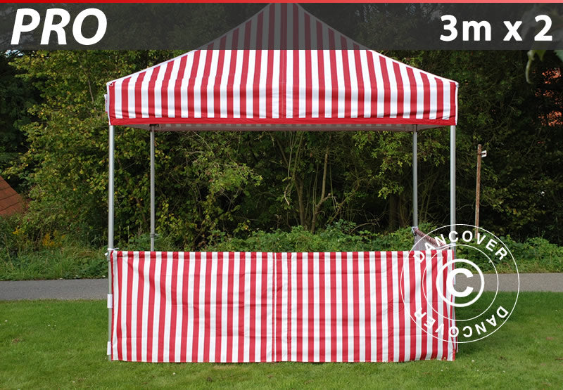 Mezza parete laterale per FleXtents PRO, 6m, Rigato