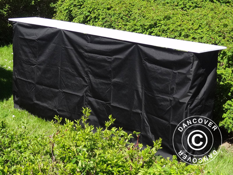 Seitenverkleidung für die FleXtents PRO Falttisch, 3m, Schwarz