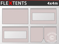 Kit pareti laterali fianco del FleXtents 4x4m, Latte