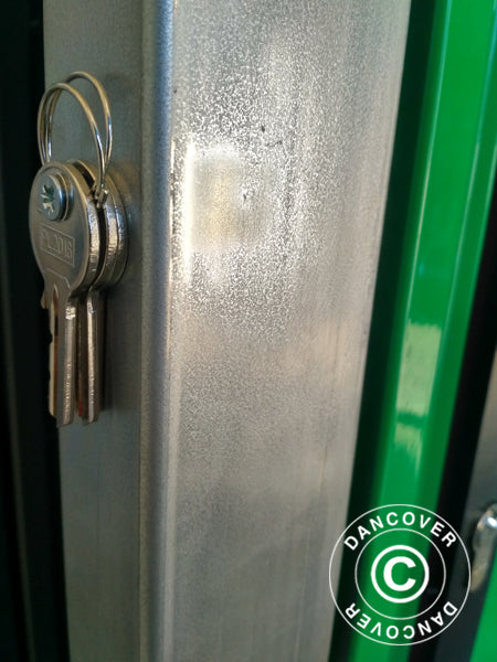 Porte en métal pour hangar de stockage industriel Alu, 0,9x2m, blanc