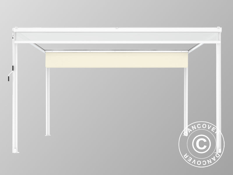 Paroi latérale pour pergola San Fernando, 4m, Blanc
