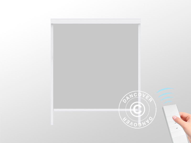 Paroi latérale électrique pour pergola bioclimatique San Pablo, 4m, Blanc/Gris clair