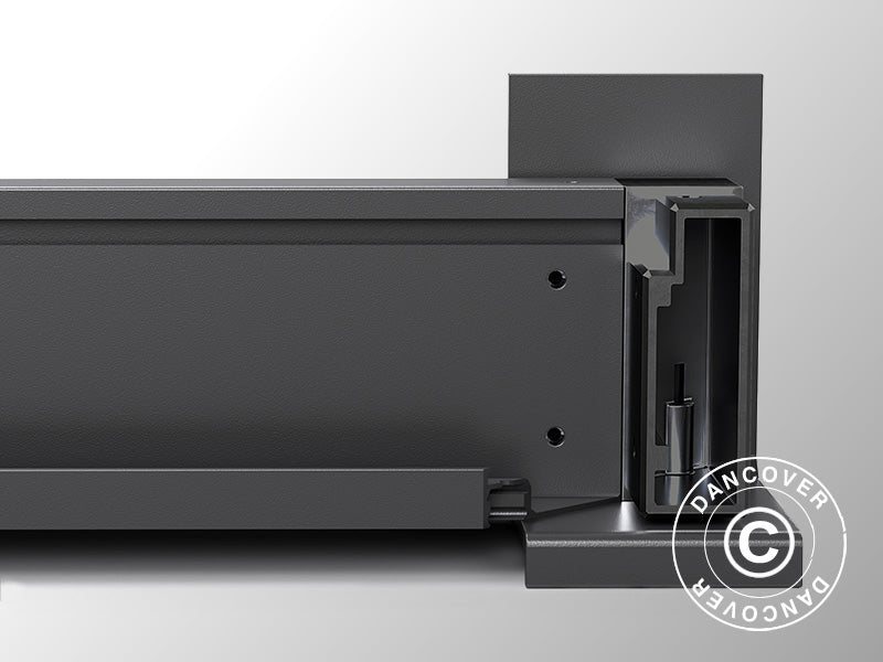 Staffa da parete per gazebo San Pablo 3x3m, 3x4m, e 4x4m, Nero, 2 pz.