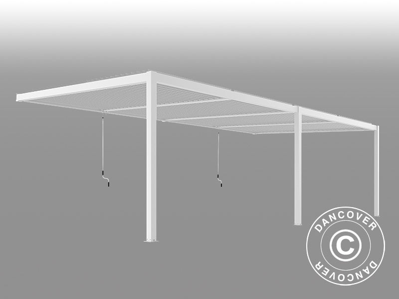 Staffa da parete per gazebo San Pablo 3x5,8m e 4x5,8m, Bianco, 3 pz.