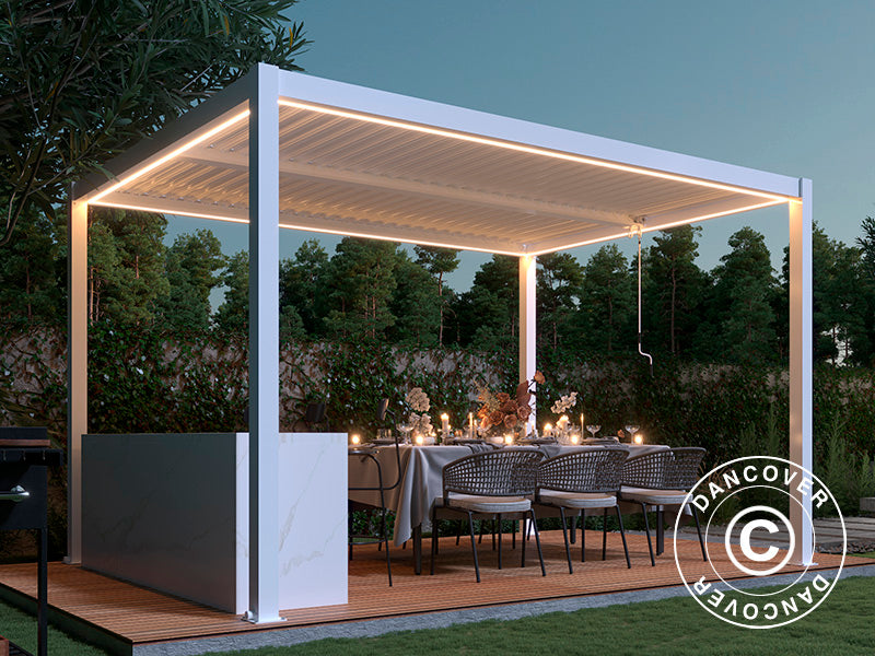 LED Lichtleiste für San Pablo Pergola Pavillon 4x4m, 4 Stk., Warmweiß