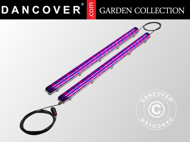 Lampada LED da coltivazione 1,26m, 2 lampade, Grigio