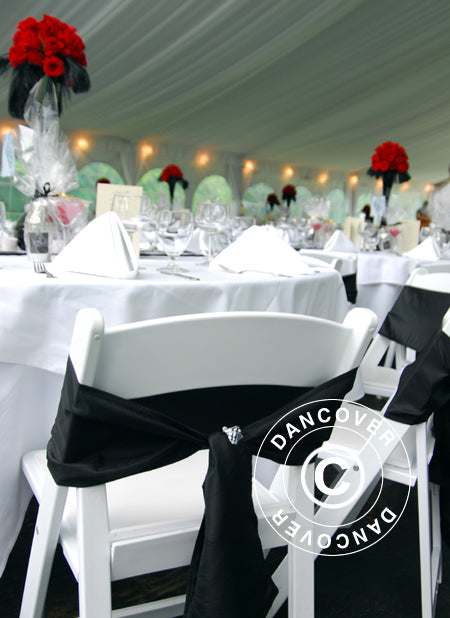 Drapés des plafonds, Blanc, pour chapiteau de 6x14m SEMI PRO Plus