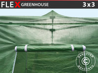 Copertura per serra FleX, 3x3m, PE, Trasparente/Verde