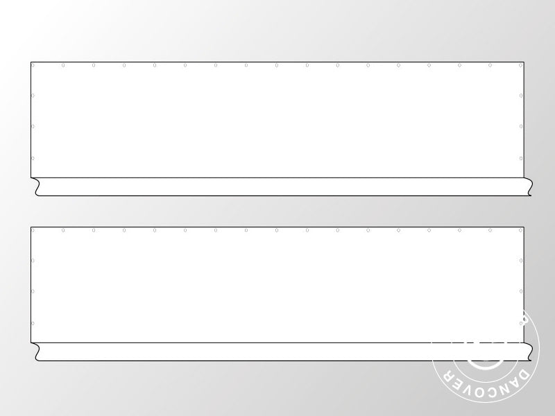 Parois sans fenêtre pour tentes de réception PLUS, 12 m, 2 pcs, Blanc