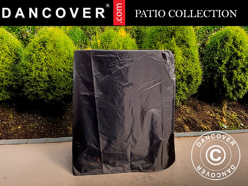 Copertura per braciere con portalegna, Ø93x98cm, Nero