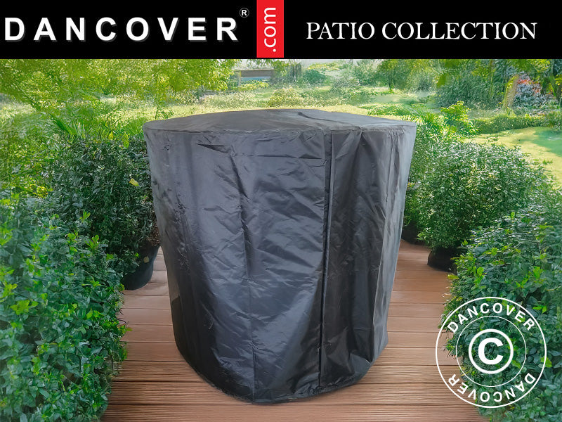 Copertura per braciere con vano porta legna, Ø60x73cm, Nero