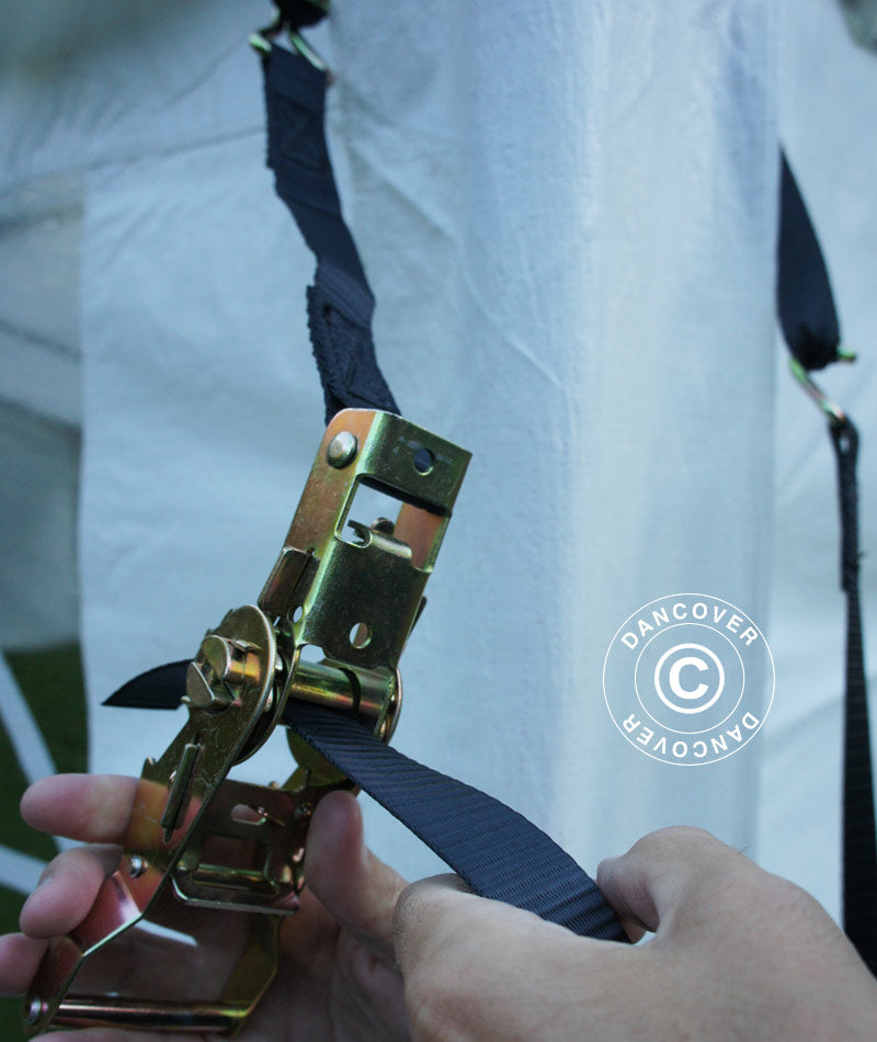 Sangles à cliquet PRO 20m, Noir, 1 unité