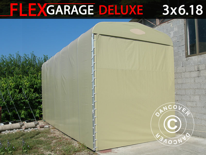 Faltgarage Tunnel (Wohnwagen), 3x6,18x3,6m, Beige