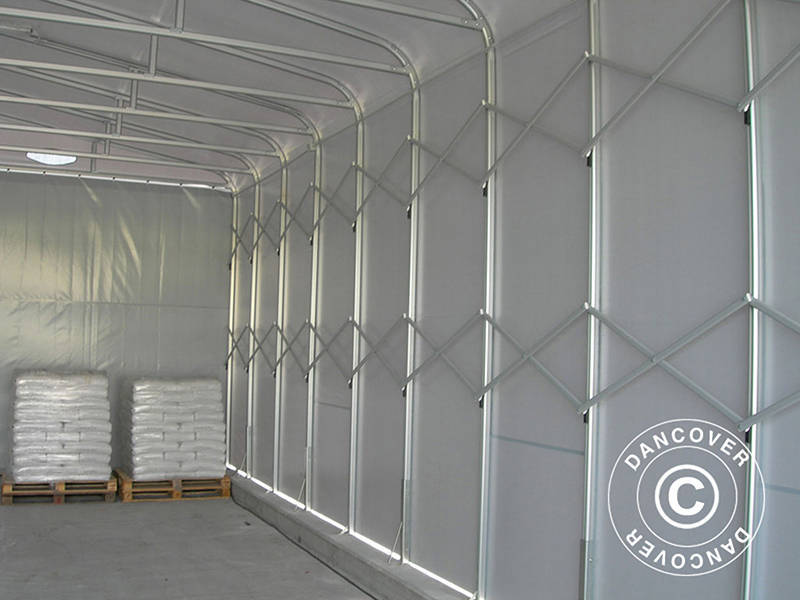 Capannone tenda Maxi Box, 5x6,18x3,76m, Grigio
