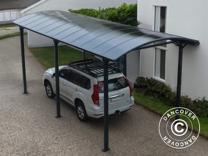 Carport XL Boston, 3,59x7,62x3,6m, Grau