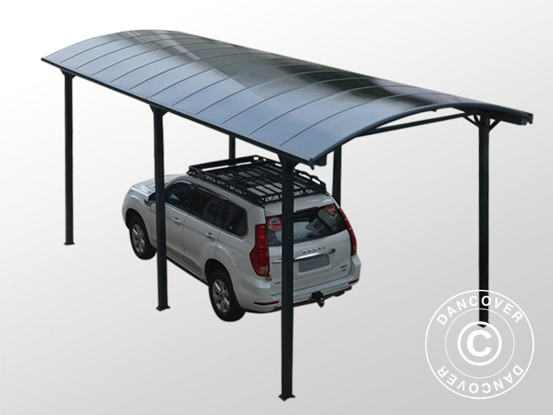 Carport XL Boston, 3,59x7,62x3,6m, Grau