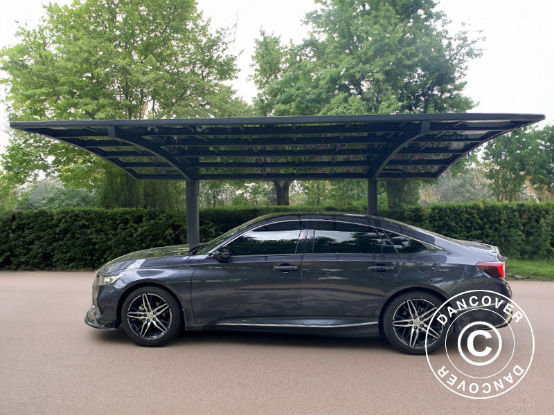 Tettoia per auto Boston, 3x5x2,4m, Grigio