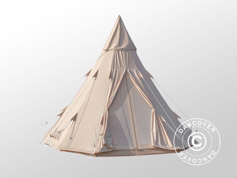 Tente pour le glamping, TentZing®, 5x5m, 5 personnes, Sable