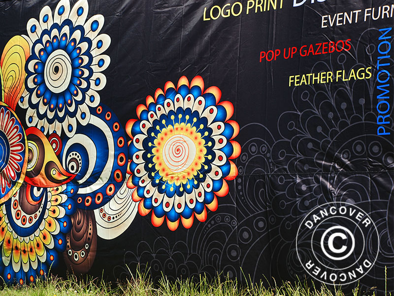 Mur latéral imprimé 3m pour FleXtents PRO