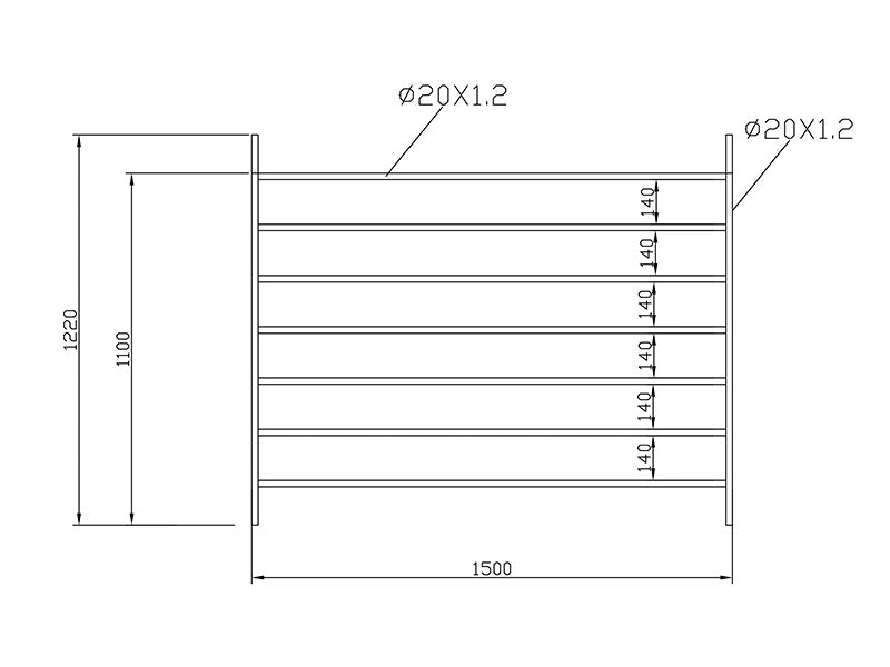 Estensione per recinto animali, 1,5x1,22m, 2 pz., Argento