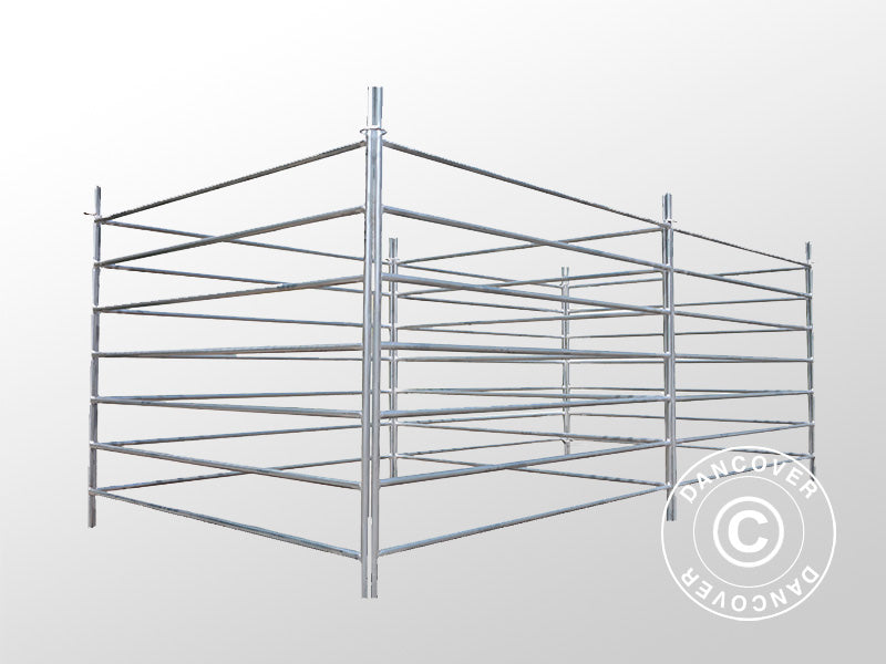 Recinto per animali, 1,5x1,22m, 8 pz, Argento