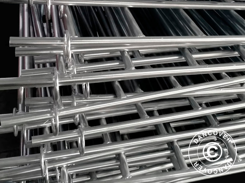 Recinto per animali, 1,5x1,22m, 8 pz, Argento