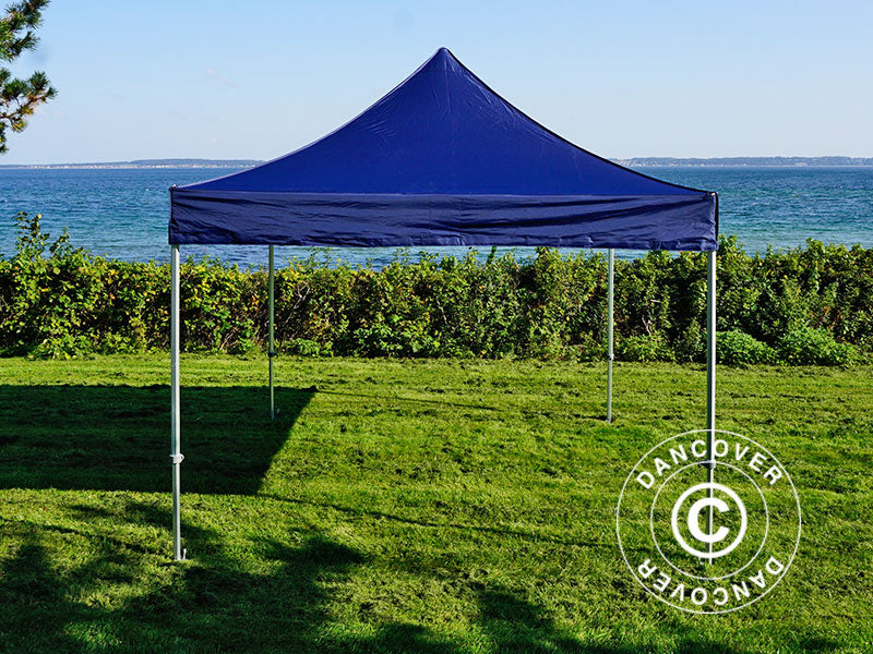 Tente pliante FleXtents Xtreme 50 3x3m Bleu foncé, avec 4 cotés