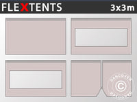 Kit paroi latérale pour Tente pliante FleXtents 3x3m, Latte