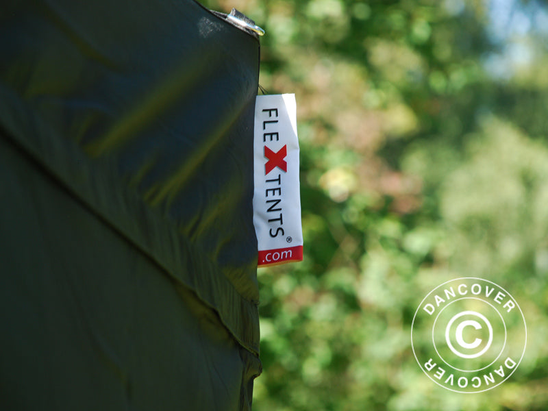 Gazebo pieghevole FleXtents PRO 3x3m Nero, incl. 4 fianchi