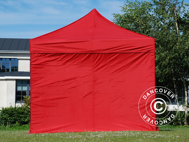 Tente pliante FleXtents Xtreme 50 3x3m Rouge, avec 4 cotés