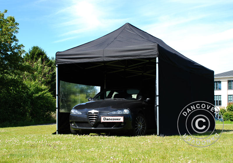 Tente Pliante FleXtents Xtreme 50 3x6m Noir, avec 6 cotés