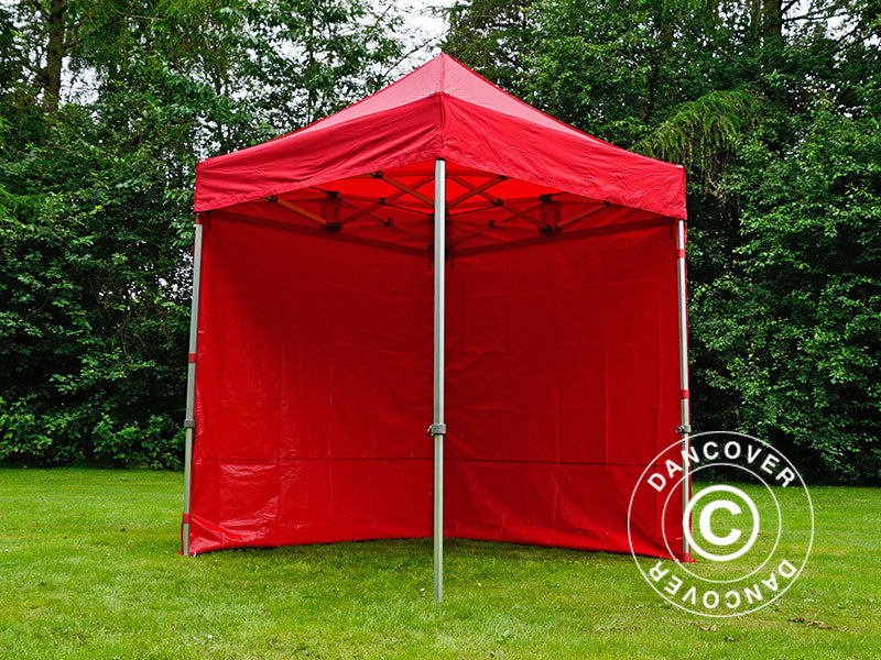 Tente pliante FleXtents PRO 2x2m Rouge, avec 4 cotés