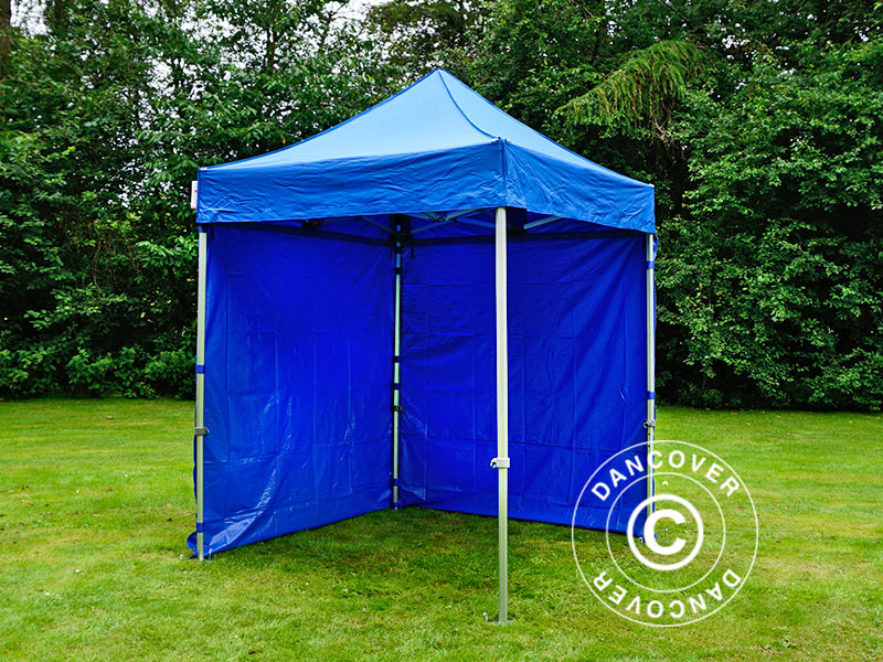 Tente pliante FleXtents PRO 2x2m Bleu, avec 4 cotés