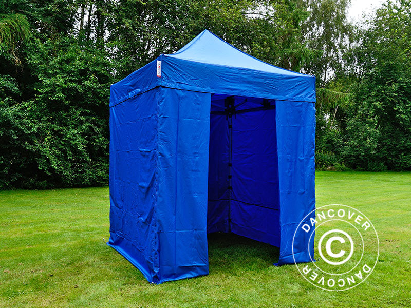 Tente pliante FleXtents PRO 2x2m Bleu, avec 4 cotés
