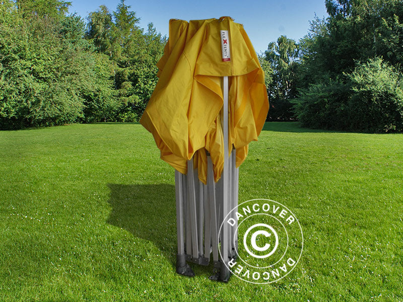 Tente pliante FleXtents PRO 3x3m Jaune, avec 4 cotés
