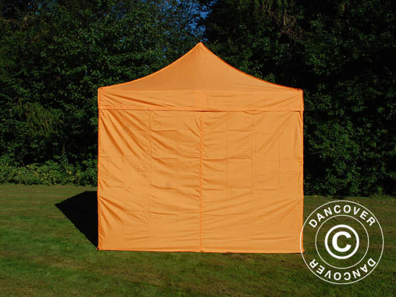 Faltzelt FleXtents PRO 3x3m Orange, mit 4 Seitenwänden