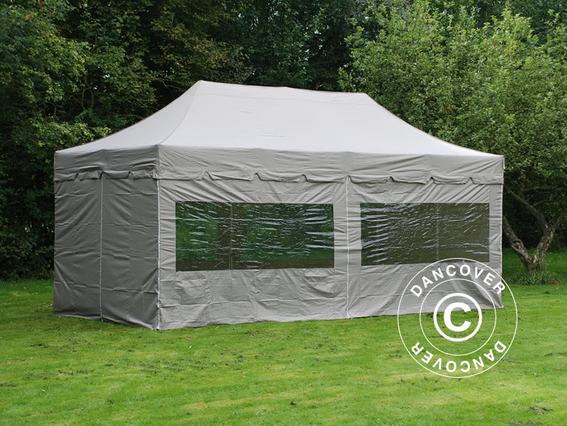 Gazebo pieghevole FleXtents PRO 3x6m Latte, incl. 6 fianchi