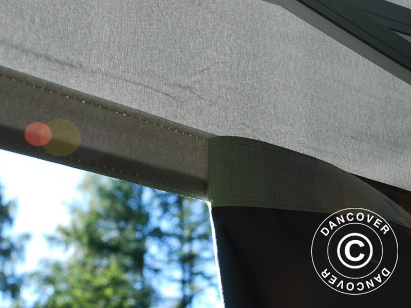 Tente pliante FleXtents PRO 3x3m Gris, avec 4 cotés