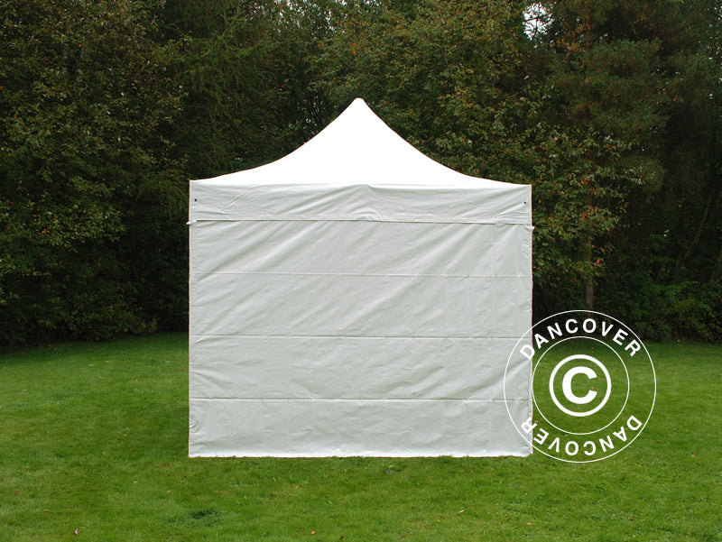 Tente Pliante FleXtents Xtreme 50 Heavy Duty 3x3m, Blanc avec 4 cotés, Ignifugé